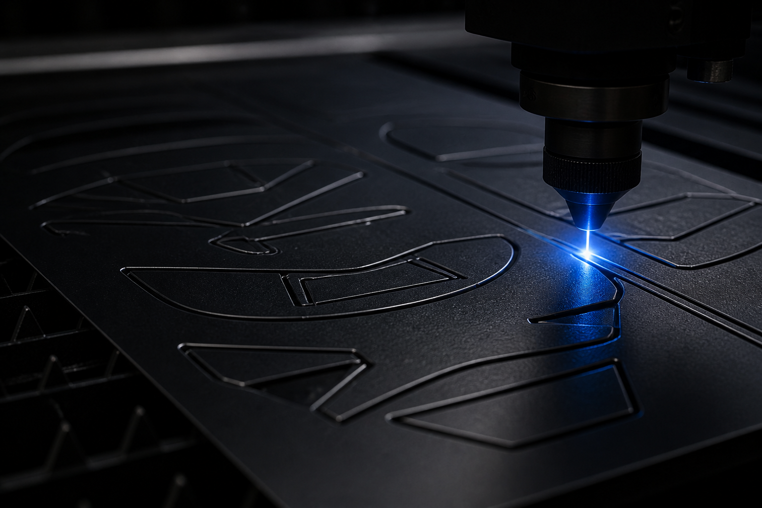 Precision laser cutting an automotive adhesive sheet